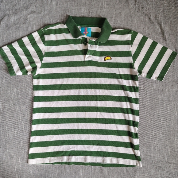 VINTAGE Odd Future Tyler the Creator Shirt OFWGTKA Striped Rugby Polo Large Mens - Picture 12 of 12